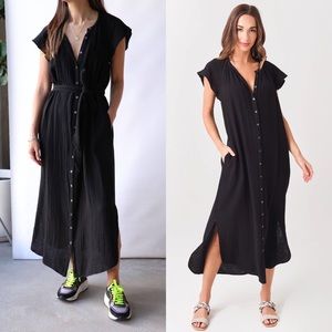 XiRENA Black Midi Dress